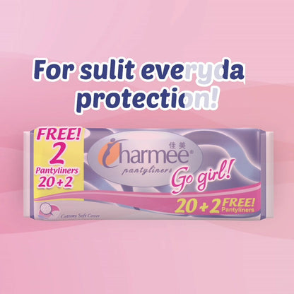 1 CASE - Charmee Pantyliners Go Girl 40s x 36 packs