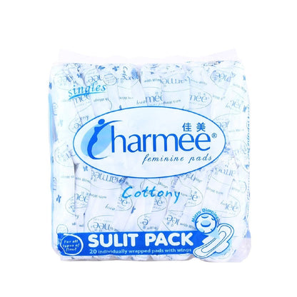 1 CASE - Charmee Sanitary Napkin All-Flow w/ wings Sulit Pack 20's x 12