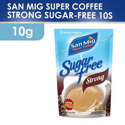 1 CASE - SAN MIG Super Coffee Strong Sugar-Free (SUP) (10g x 10sachet) - 30 packs