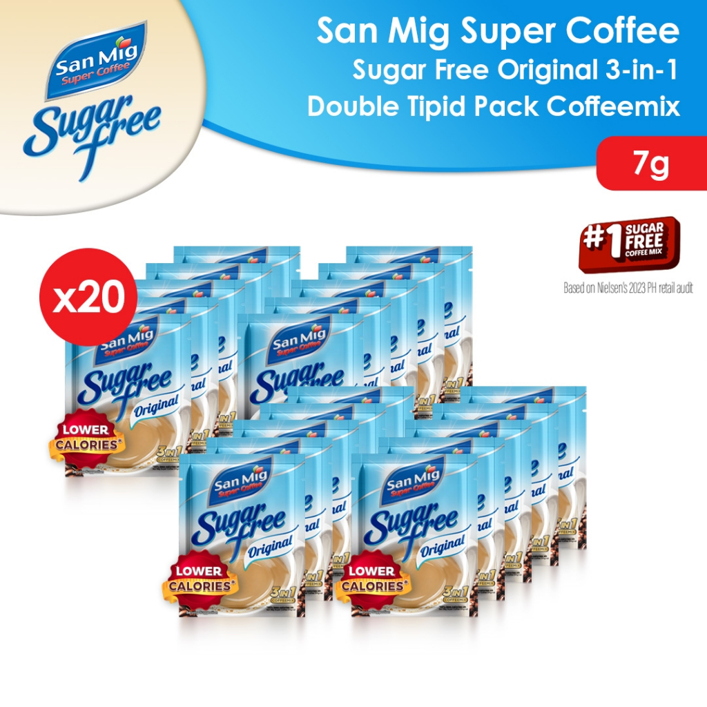 1 CASE - SAN MIG Super Coffee Original Sugar Free (7g x 20sachet) -15 packs