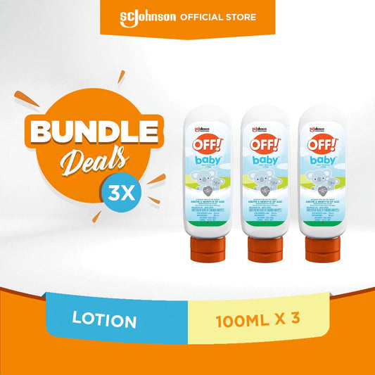 OFF! Insect Repellent Lotion for Baby (6 months up)- 100ml x 3pcs