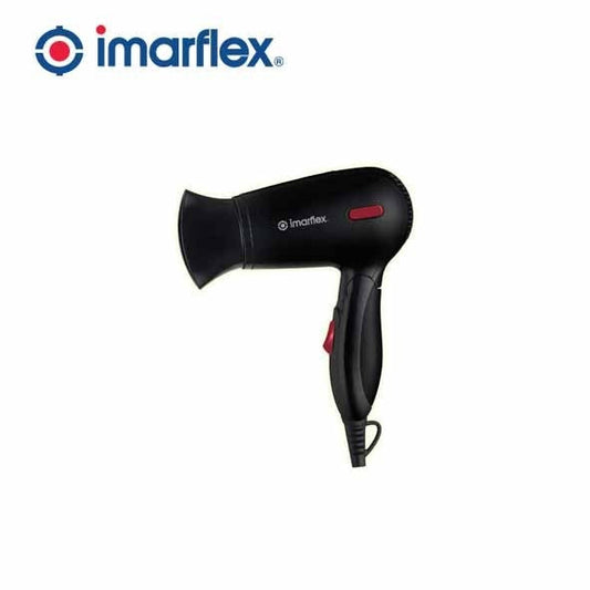 Imarflex HD-1300 Portable Hair Dryer - Foldable Handle (BLACK)