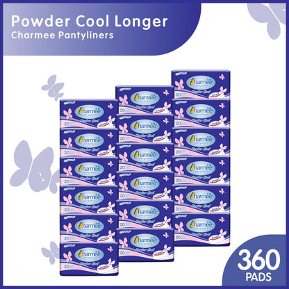 1 CASE - Charmee Pantyliner Powder Cool Longer 20's x 36 packs