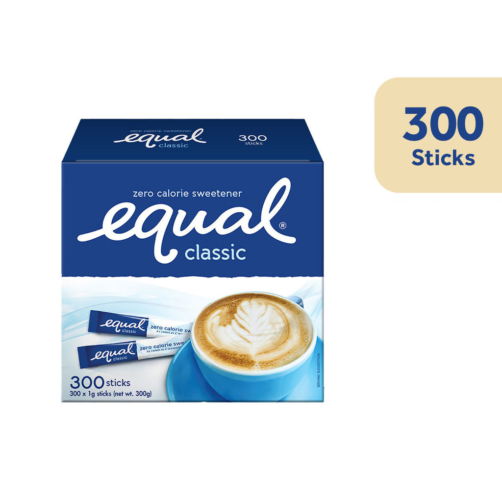 1 CASE - EQUAL CLASSIC 300 Zero Calorie Sweetener - (300 Sticks x 12 Boxes)