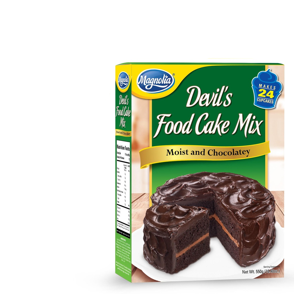 1 CASE - MAGNOLIA Devil's Food Cake Mix (550g x 24)