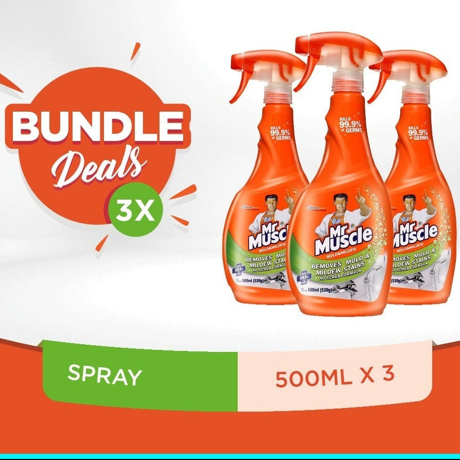 Mr. Muscle Mold & Mildew Primary 500ml - Bundle of 3