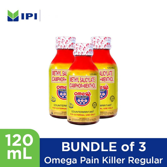 Omega Pain Killer Regular Massage Oil 120mL x 3pcs