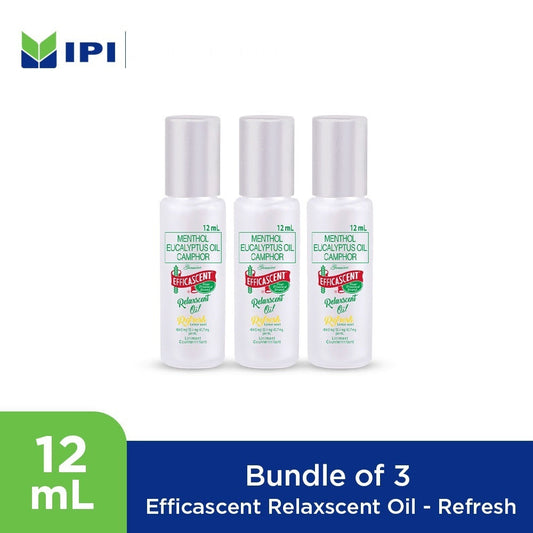 Efficascent Relaxscent Oil - Refresh 12ml x 3pcs