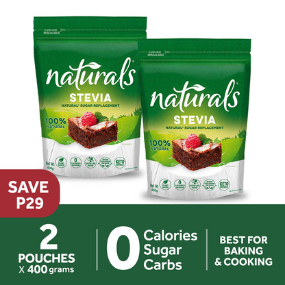 1 CASE - NATURALS STEVIA 400 Zero Calorie Sweetener - Natural Stevia Sweetener, Sugar Free - (400g x 12 Packs)