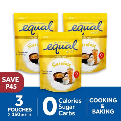 1 CASE - EQUAL GOLD 150G Sugarly Zero Calorie Sweetener - Keto Diet Friendly, Diabetic Friendly - (150g x 12 Packs)