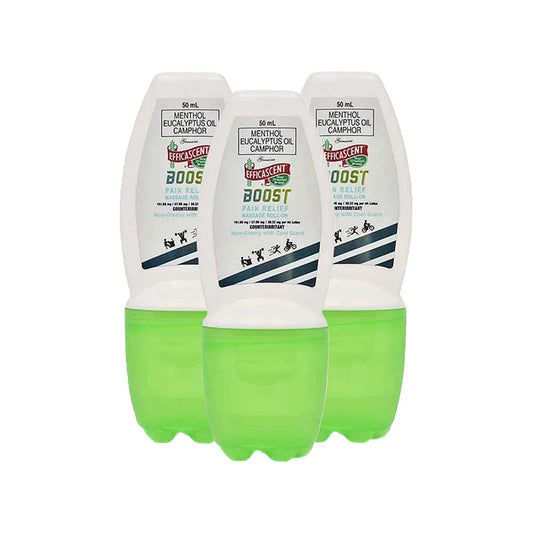 Efficascent Boost Pain Relief Massage Roll-on 50ml x 3pcs