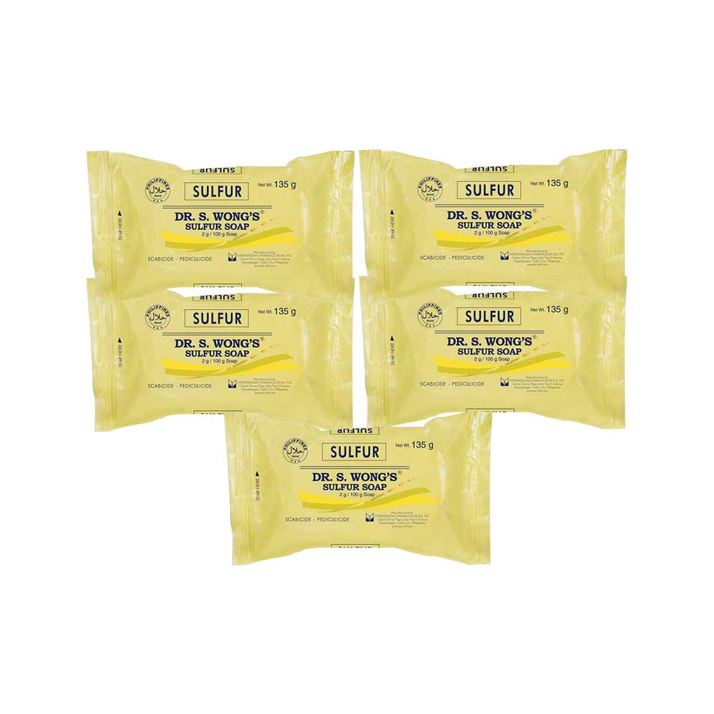 Dr. Wong's Sulfur Soap Regular 135g [Bundle of 5]