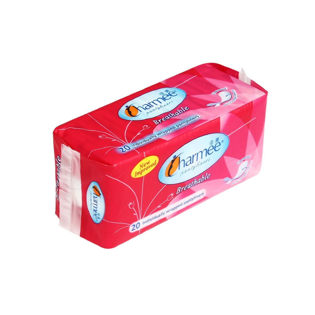 1 CASE - Charmee Pantyliner Breathable Unscented 20's x 24 packs