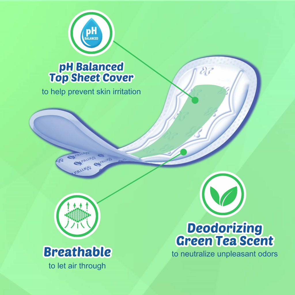 1 CASE - Charmee Pantyliner Breathable Deodorizing Green Tea (20's x 24 packs)