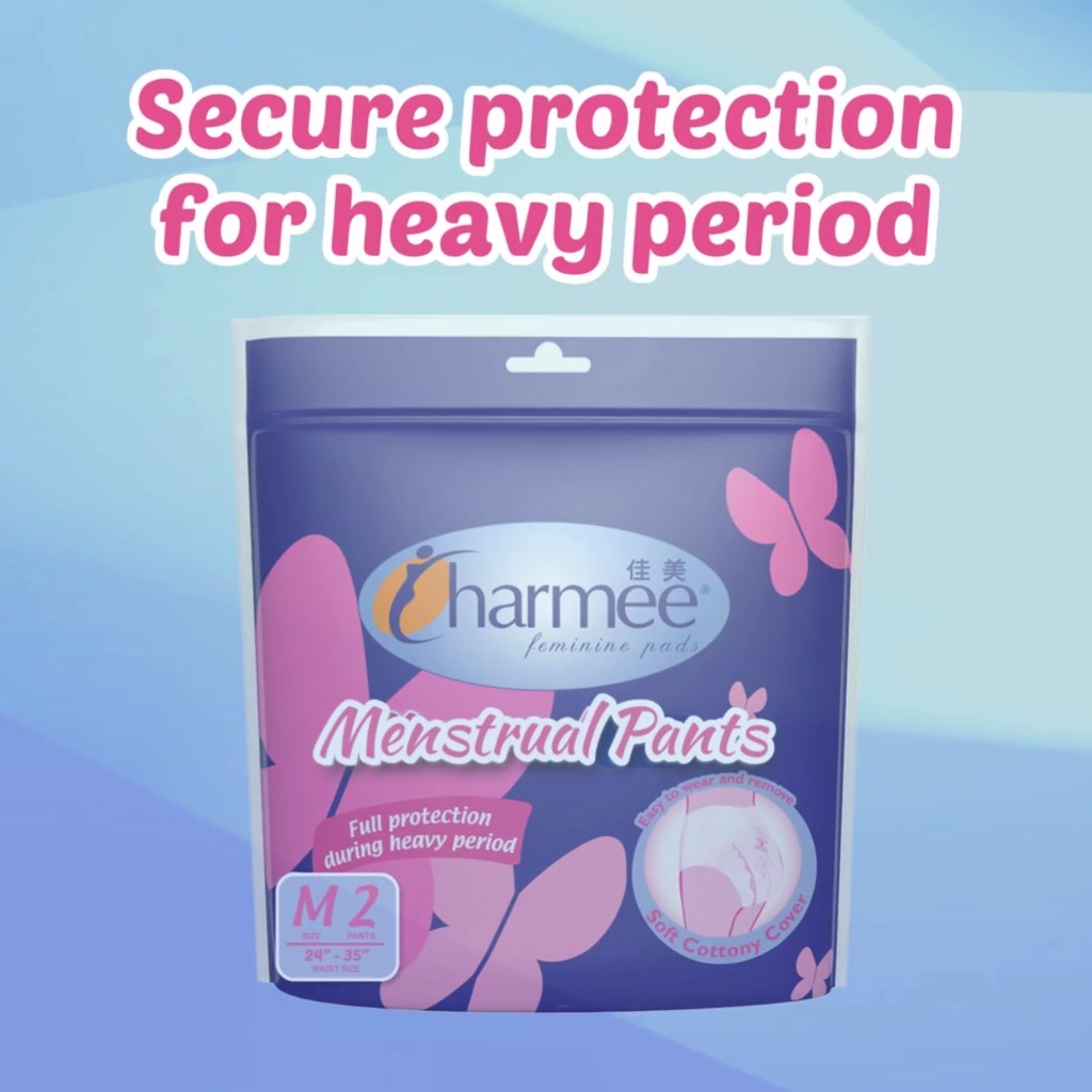 1 CASE - Charmee Menstrual Pants Large 6s x 12 packs
