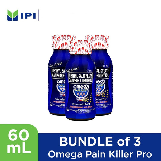 Omega Pain Killer Pro Massage Oil 60ml [Bundle of 3]