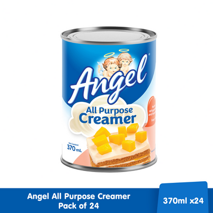 Angel All Purpose Creamer 370ml x 24pcs (1 Case) - Perfect for Cakes & Frozen Desserts, Easy Whip