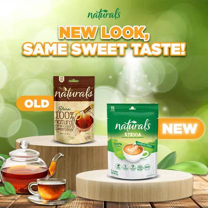 1 CASE - NATURALS STEVIA 15 Zero Calorie Sweetener - Natural Stevia Sweetener, Sugar Free - (15 Sticks x 36 Packs)
