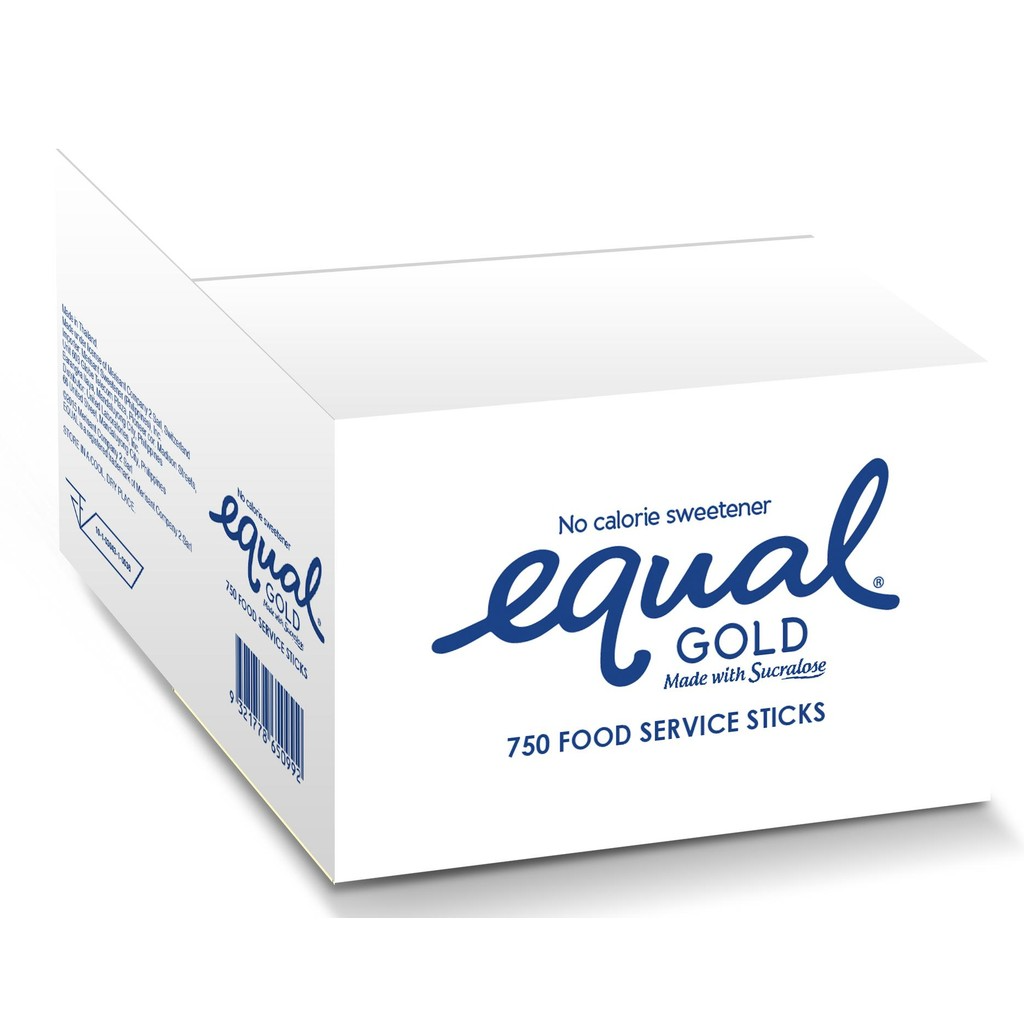 1 CASE - EQUAL GOLD 750 Zero Calorie Sweetener - Keto Diet Friendly, Diabetic Friendly -(750 Sticks)