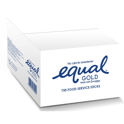 1 CASE - EQUAL GOLD 750 Zero Calorie Sweetener - Keto Diet Friendly, Diabetic Friendly -(750 Sticks)