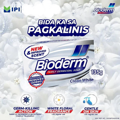 Bioderm Soap Clean White 135g Box- [Bundle of 5]