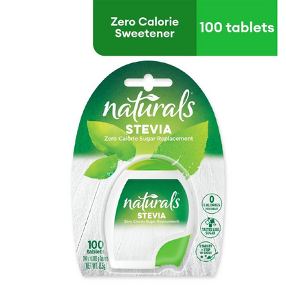 1 CASE - NATURALS STEVIA 100 Zero Calorie Sweetener - (100 Tablets x 12)