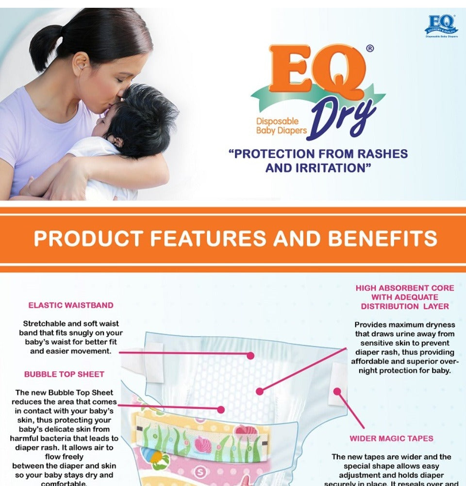 EQ Dry Mega Pack 60pcs (12-16kg)  - XL