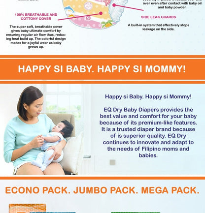 EQ Dry Mega Pack 60pcs (12-16kg)  - XL