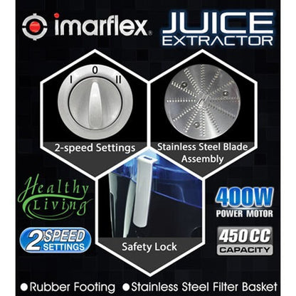 Imarflex IJE-5000 Juice Extractor - BLACK