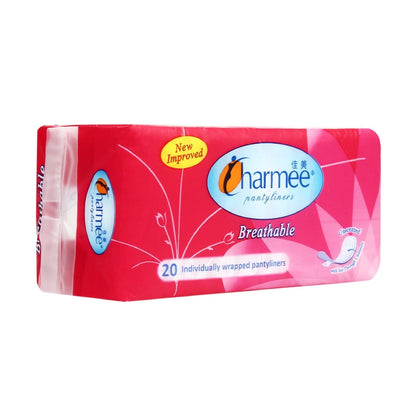 1 CASE - Charmee Pantyliner Breathable Unscented 20's x 24 packs