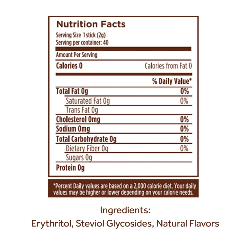 1 CASE - NATURALS STEVIA 40 Zero Calorie Sweetener - Natural Stevia Sweetener, Sugar Free - (40 Sticks x 12 Packs)