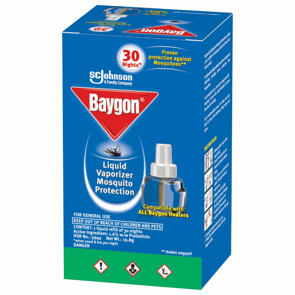 Baygon Liquid Vaporizer Refill 19.8g for 30nights x 3 packs