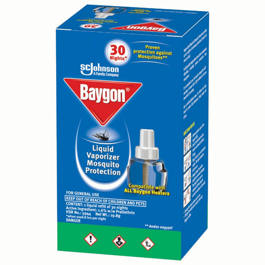 Baygon Liquid Vaporizer Refill 19.8g for 30nights x 3 packs