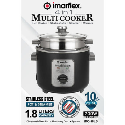 Imarflex IRC-18LS 4 in 1 MULTI-COOKER- 1.8L Capacity