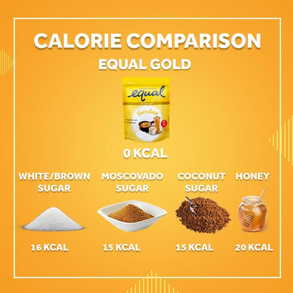 1 CASE - EQUAL GOLD 1KG Sugarly Zero Calorie Sweetener - (1 kg x 12 Packs)