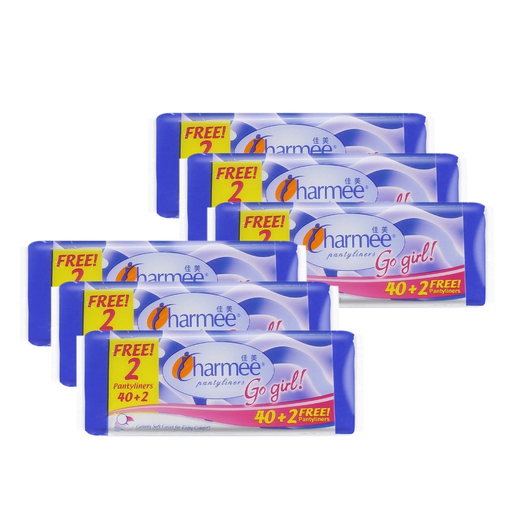 1 CASE - Charmee Pantyliners Go Girl 40s x 36 packs