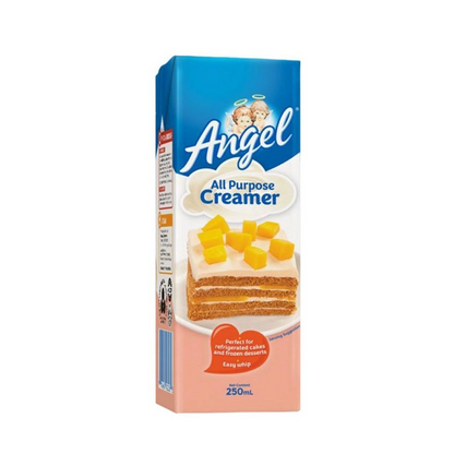 Angel All Purpose Creamer 250ml x 24pcs (1 Case) - Perfect for Cakes & Frozen Desserts, Easy Whip