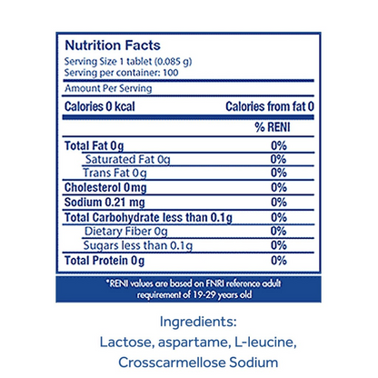 1 CASE - EQUAL CLASSIC TABLET 100 Zero Calorie Sweetener - Sugar Substitute, Diabetic Friendly - (100 Tablets x 12)