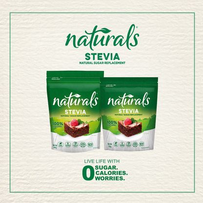 1 CASE - NATURALS STEVIA 400 Zero Calorie Sweetener - Natural Stevia Sweetener, Sugar Free - (400g x 12 Packs)