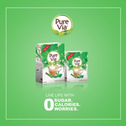 1 CASE - PURE VIA STEVIA 1000 Zero Calorie Sweetener - Stevia Sweetener, Sugar Free - (1000 Sticks)