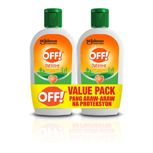 OFF! OVERTIME Insect Repellent Lotion - Twin Pack 100ml x 2pcs