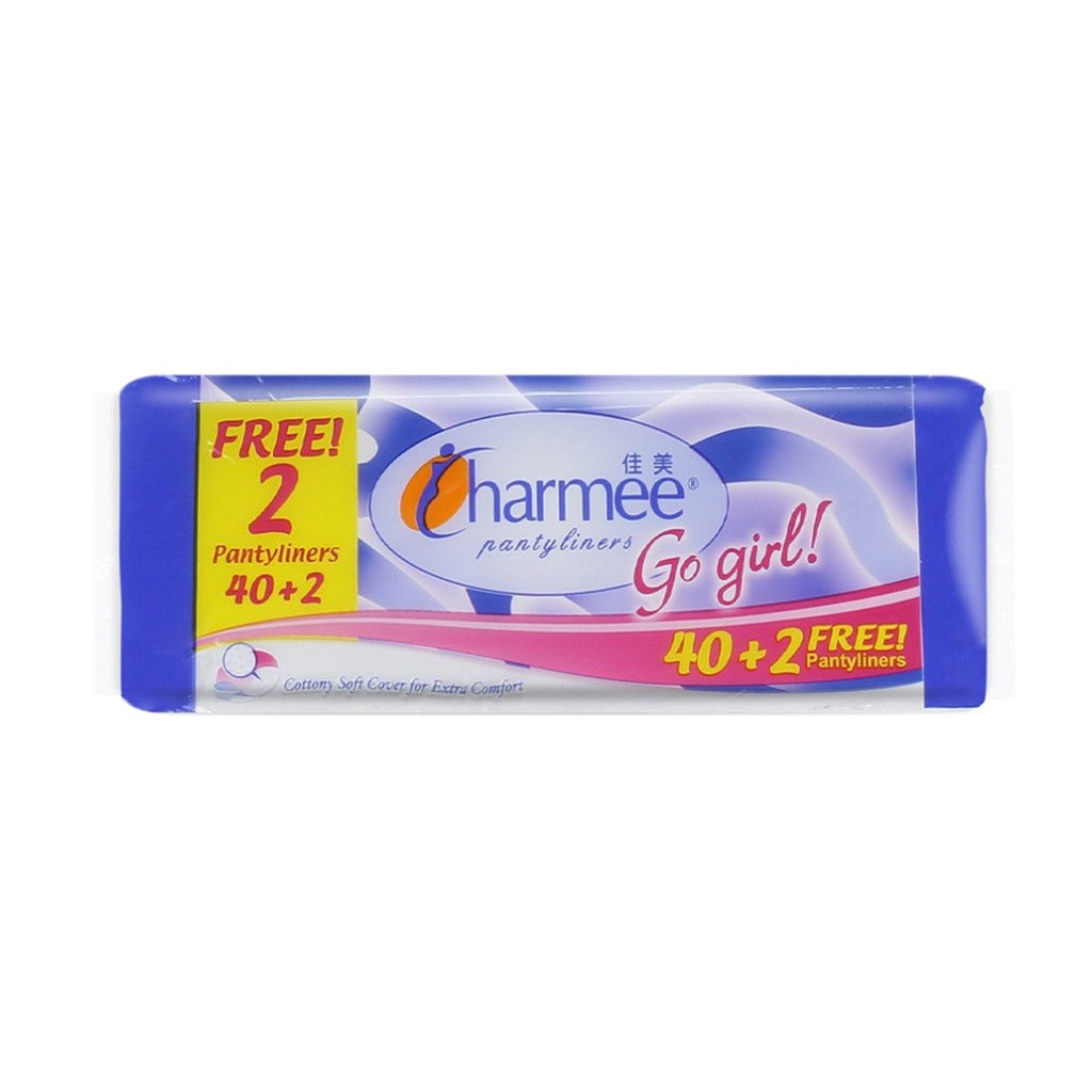 1 CASE - Charmee Pantyliners Go Girl 40s x 36 packs