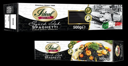 1 CASE - Ideal Gourmet Pasta SQUID INK SPAGHETTI 500g x 12 packs