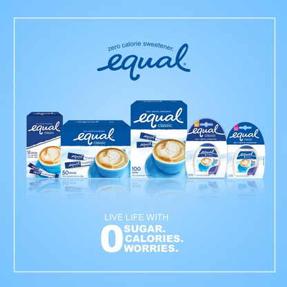 1 CASE - EQUAL CLASSIC 300 Zero Calorie Sweetener - (300 Sticks x 12 Boxes)