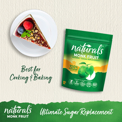 1 CASE - NATURALS MONK FRUIT 200G Zero Calorie Sweetener - Natural Sweetener, Sugar Free - (200g x 12 Packs)
