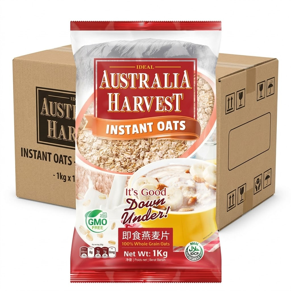 BULK - AUSTRALIA HARVEST Instant Oats 1kg x 15 (CASE)