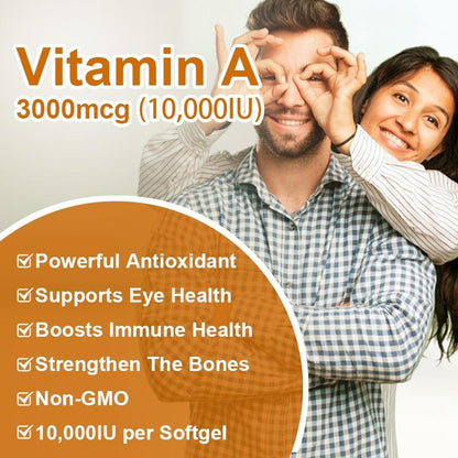 Beworths Vitamin A Capsules 3000MCG (10,000IU) - 30pcs