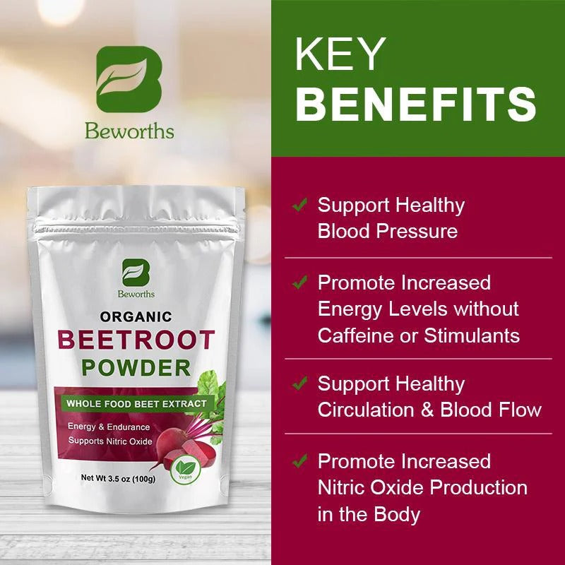 Beworths Beetroot Powder Supplements - Support Natural Nitric Oxide