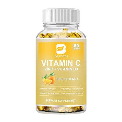 Beworths Vitamin C, Zinc & Vitamin D Capsule- 100mg