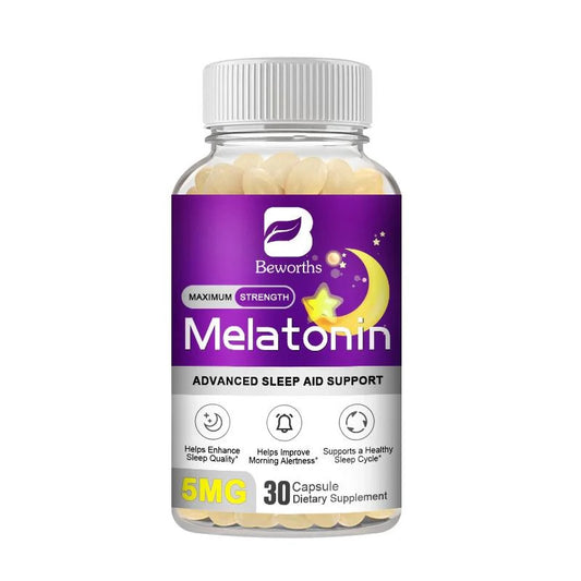 Beworths Melatonin Capsules for Advanced Sleep and Support - 5mg